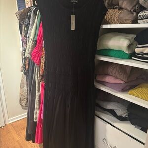 J. Crew Classic Black Midi Dress